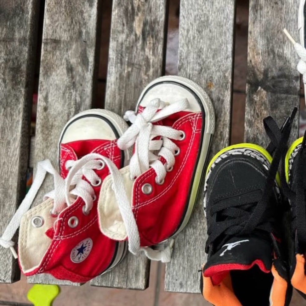 Converse Kids Red High-Top Sneakers